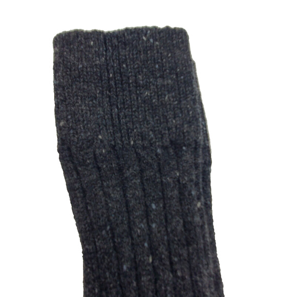 Garnet Hill 81% Cashmere Dark Charcoal Socks Mens Ribbed L Slightly Imperfect - Picture 2 of 4
